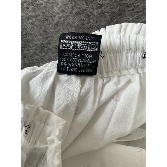 White Diamonds, Womens White Capri Pants, Size XL, Draw String w/ Anchor Accents - Picture 4 of 9